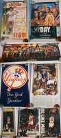 8 Vintage Sports Memorabilia Posters Incl Signed WWE, Yankees, Micheal Jordan + Largest Approx 34x22