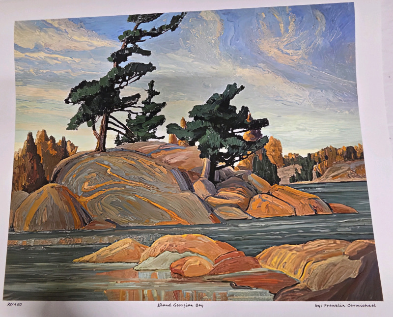 Art Print of "Island Georgian Bay" By Franklin Carmichael (Group of Seven) Measures 24" x 20" | 72/950
