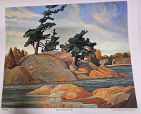 Art Print of "Island Georgian Bay" By Franklin Carmichael (Group of Seven) Measures 24" x 20" | 72/950