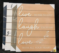 4 New Wooden Home Signs | Signs Measure 20" Long, 16" Wide