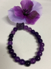 Natural Amethyst Quartz Bead Stone Bracelet Flex - 3