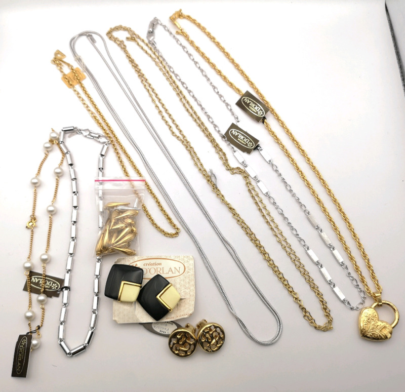 D'ORLAN Vintage Jewellery - Gold & Silver Tone Necklaces +