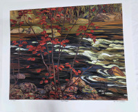 Art Print of "Red Maple" By A.Y Jackson (Group of Seven) Measures 24" x 20" | 84/950