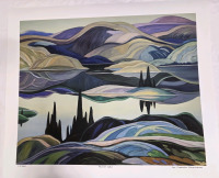 Art Print of "Mirror Lake" By Franklin Carmichael (Group of Seven) Measures 24" x 21" | 127/950