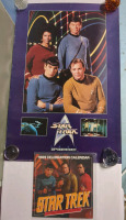 Vintage Star Trek Calendar (1989) & Star Trek Poster (1991) 22x34 inches