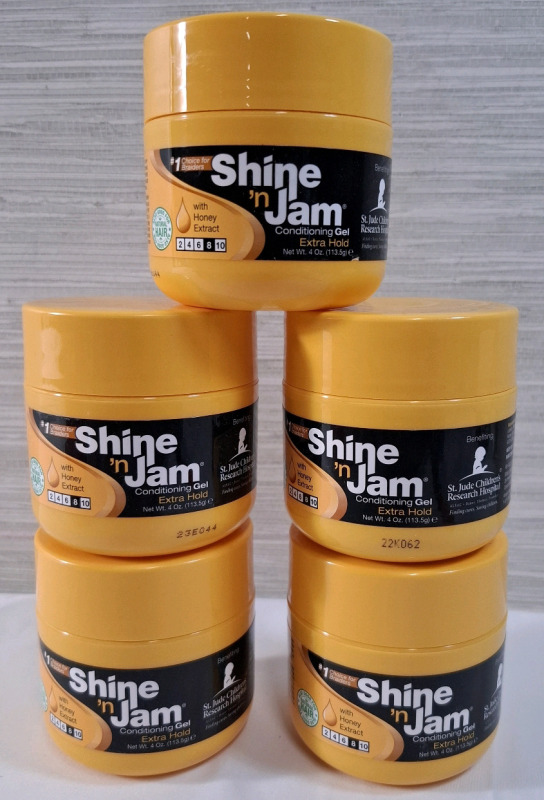5 New Shine n Jam Conditioning Extra Hold Gel | 4oz Each