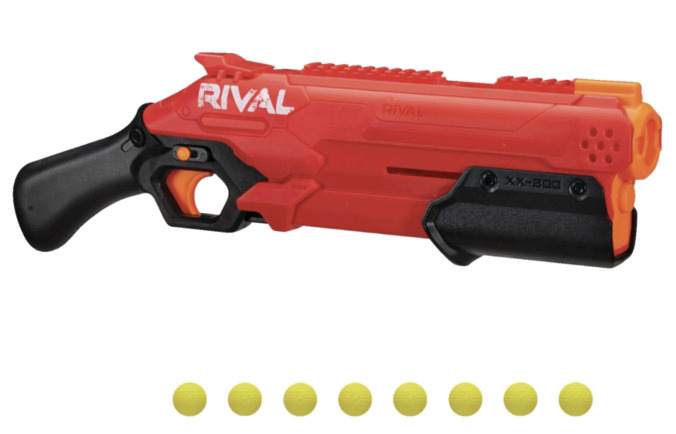 New NERF Rival Takedown XX-800 Pump Action Blaster w/8 NERF Rounds