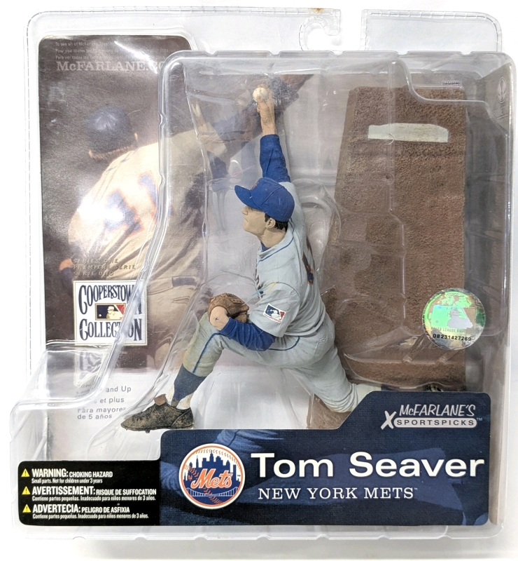 2004 MCFARLAND Sports Picks Cooperstown Collection Series One : MLB Baseball TOM SEAVER New York Mets 6" Sports Figure