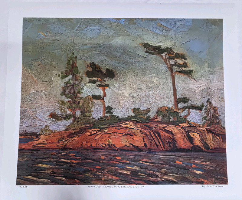 Art Print of "Island, Split Rock Group, Georgian Bay 1914" By Tom Thomson Measures 24" x 20" | 155/950