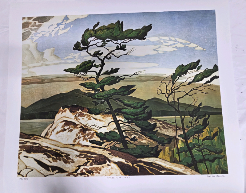 Art Print of "White Pine, 1957" By A.J Casson (Group of Seven) Measures 24" x 20" | 154/950