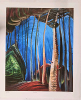 Art Print of "Blue Sky" By Emily Carr | Measures 21" x 24" | 64/950