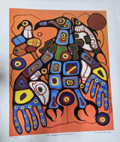 Art Print of "Man Changing into Thunderbird VI" By Norval Morrisseau | Measures 24" x 21" | 122/950