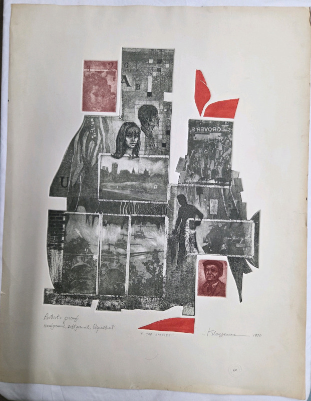 Aquatint Print of "The Sixties" By Kloezeman | Measures 29" x 23" | A/P