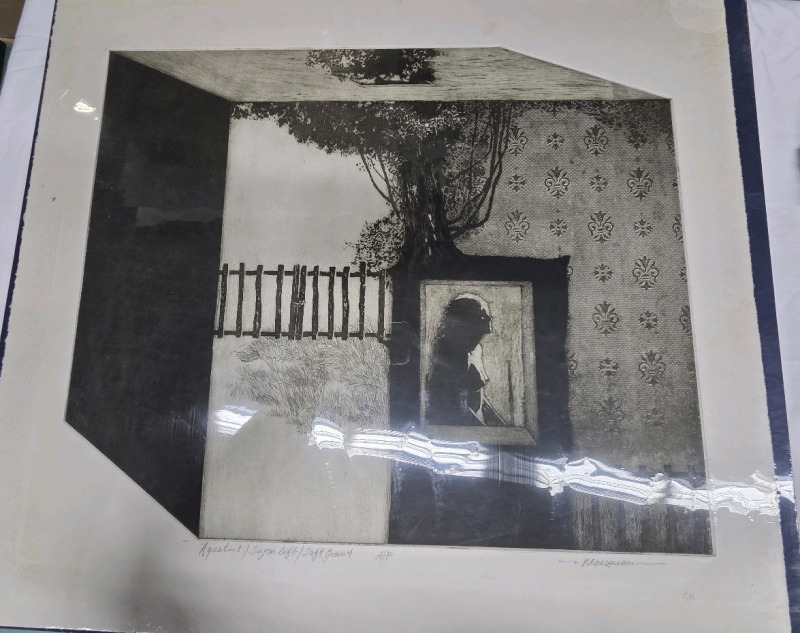 Aquatint Print of By Klaesenou | Measures 24" x 21" | A/P