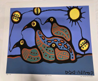 Art Print of "Loon Family" By Norval Morrisseau | Measures 24" x 21" | 193/950