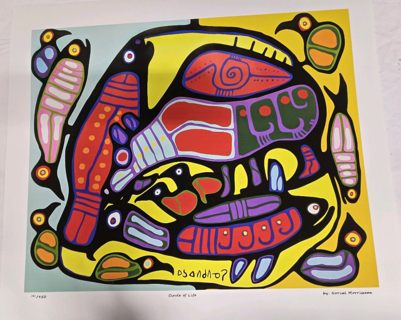 Art Print of "Circle of Life" By Norval Morrisseau | Measures 24" x 21" | 161/950