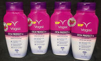 4 New Bottles of Vagisil Itch Protect+ Daily Cr&egrave;me Washes (240ml)