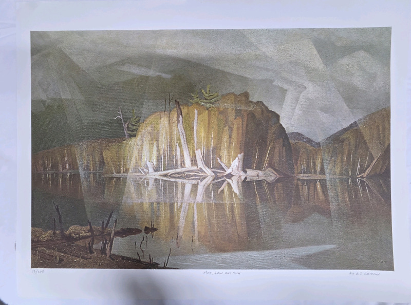 Art Print of "Mist, Rain and Sun" By A.J Casson (Group of Seven) Measures 26" x 20" | 18/200