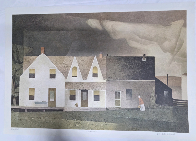 Art Print of "Farm House" By A.J Casson (Group of Seven) Measures 18" x 26" | 296/750