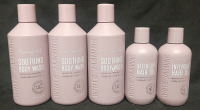 4 New Bottles of Aromafields Hair Oils & Body Washes | 3 White Jasmine Soothing Body Washes (500ml each) & 2 White Jasmine Intensive Hair Oils (240ml each)