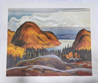 Art Print of "NorthShoreLakeSuperior" By A.J Casson (Group of Seven) Measures 24" x 20" | 31/500
