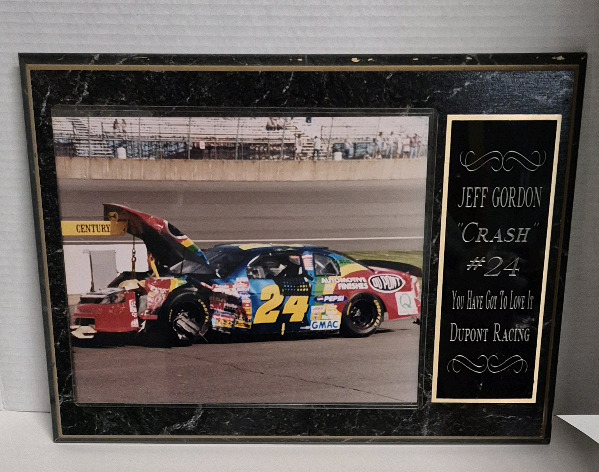 JEFF GORDON #24 "Crash" Dupont Racing Plaque Board