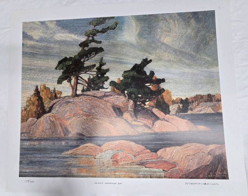 Art Print of "Island Georgian Bay" By Franklin Carmichael (Group of Seven) Measures 24" x 20" | 108/950