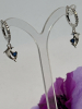 925 Sterling Silver Dolphin Drop Earrings Pierced Blue Stone Stamped Appropriately 1.11 inch - 4