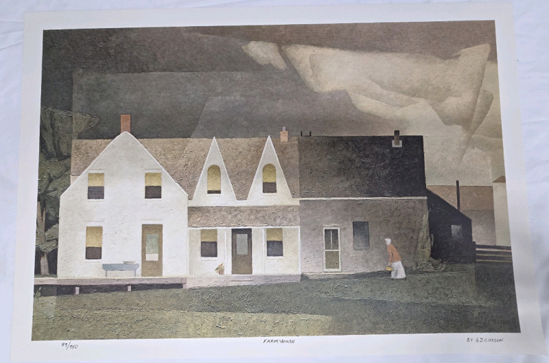 Art Print of "Farm House" By A.J Casson (Group of Seven) Measures 18" x 26" | 89/950