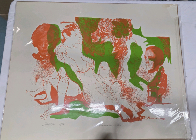 Art Serigraph By A.J Kloezman Measures 22" x 28" | 2/20