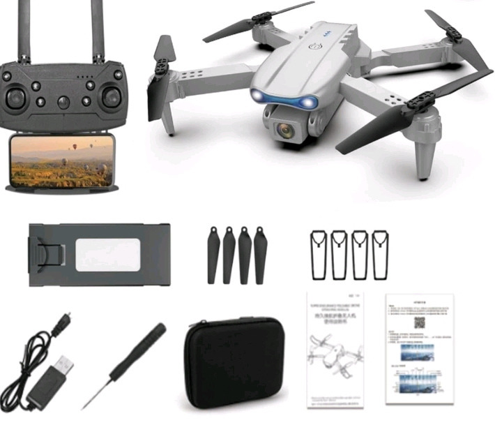 New E99 Drone with 4K Uhd Camera | Foldable 2.4Ghz Fpv Drone, Small Fpv Drone with Gps Auto Return, Obstacle Avoidance