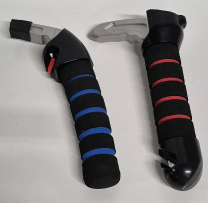 2 New Vehicle Automobile Door Assist Handles with Belt Cutter