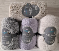 4 New Comfort Bay Teddy Sherpa Throws | Measurements- 50" X 60" | 100% Polyester Fiber