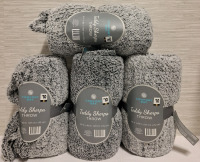 4 New Comfort Bay Teddy Sherpa Throws | Measurements- 50" X 60" | 100% Polyester Fiber