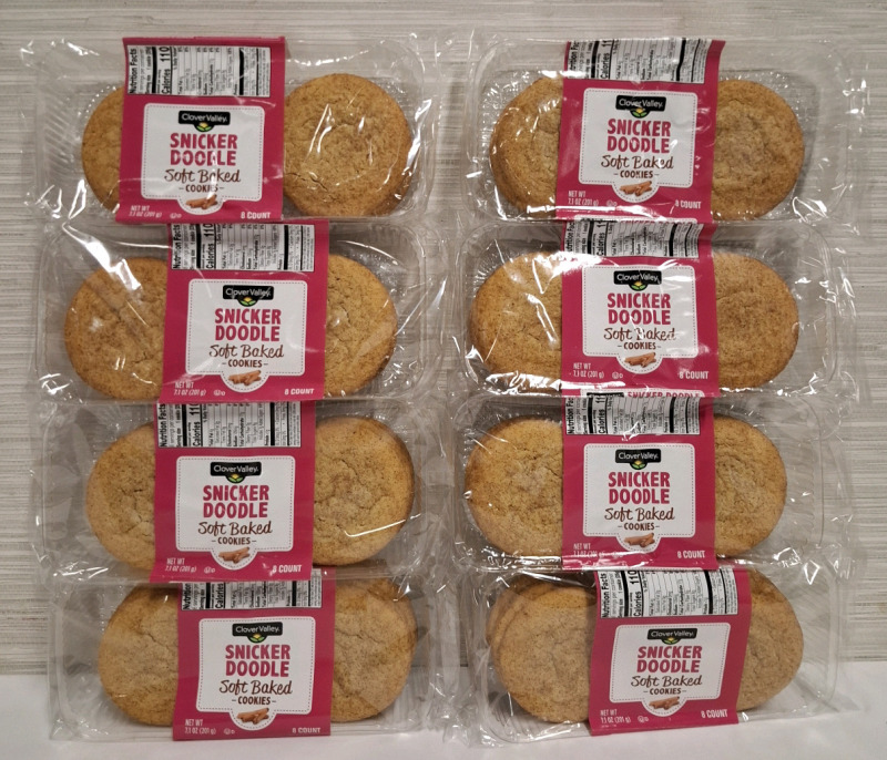 8 New Clover Valley Snicket Doodle Cookies | 8 Count & Net WT 201g Each | BB- 21 July 2025