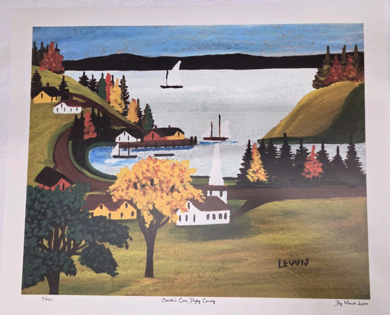 Print of "Smith's Cove, Digby County" By Maud Lewis Measures 23" x 19" | 4/450
