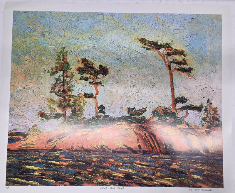 Print of "Split Rock Island" By Tom Thomson | Measures 24" x 20" | A/P