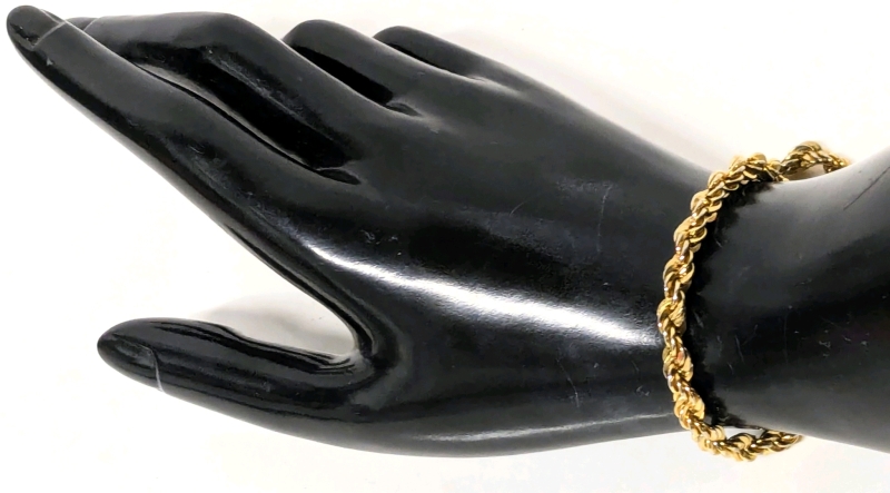 Vintage Signed BIRKS Teisued Link Bracelet with Ring Clasp - 8.5" Long
