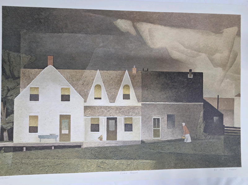 Print of "Farm House" By A.J Casson (Group of Seven) Measures 24" x 20" | 69/500