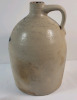 Antique JBE Lettellier 2 Gallon Cobalt Blue Salt Glazed Stoneware Crock Jug w/Handle . Measures 14 1/4" tall . Some chipping on design - 4