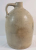 Antique JBE Lettellier 2 Gallon Cobalt Blue Salt Glazed Stoneware Crock Jug w/Handle . Measures 14 1/4" tall . Some chipping on design - 5