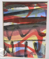 Painting By Michael Close | Measures 4&frac12;" x 3&frac12;" | with Matte Measures 20" x 16"