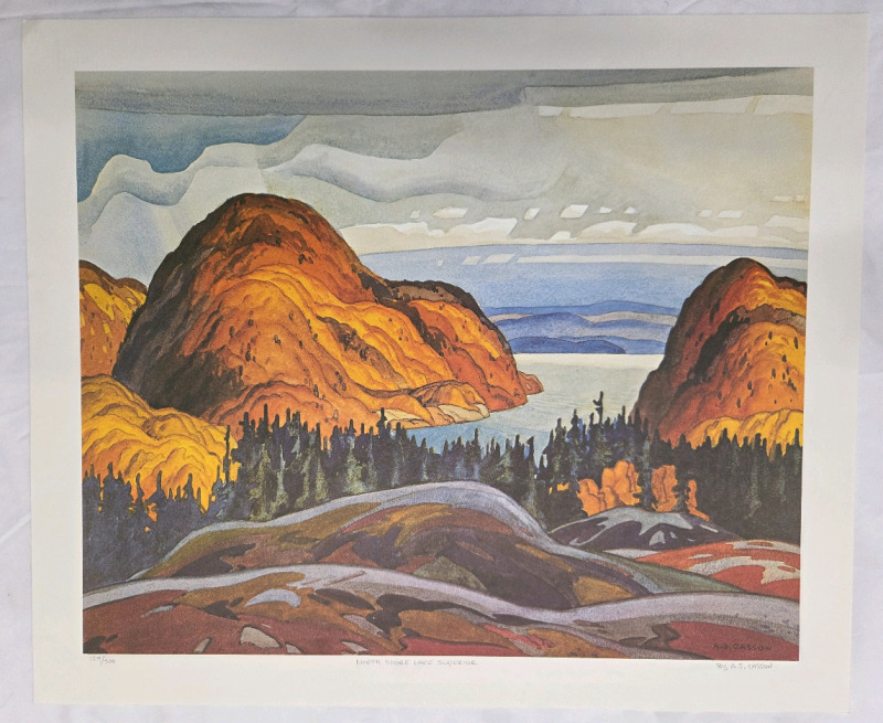 Print of "North Shore Lake Superior" By A.J. Casson (Group of Seven) Measures 24" x 20" | 129/500