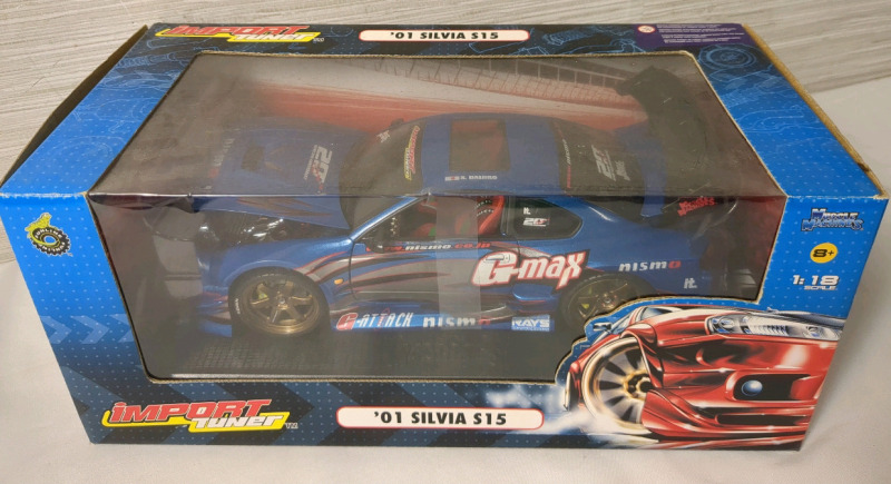 Vintage 2004 Muscle Machines Import Tuner '01 Silvia S15 1:18 Scale in Sealed Box