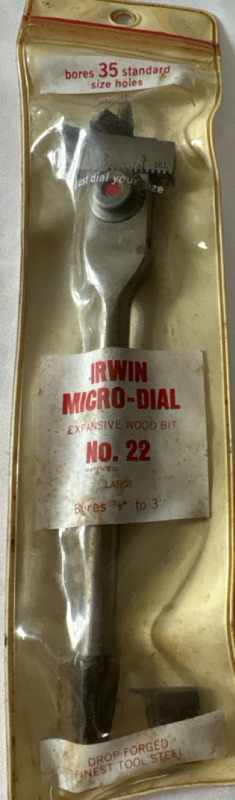 New IRWIN Tools 45002 Lockhead Adjustable 7/8"to 3" Adjustable Spade