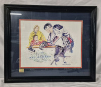 2003 Framed #'ed Print "Friendly Advice" 56/170 by Artist Mark Corrigan - 19.5" by 16.5"