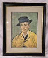 1963 Framed Print Vincent Van Gogh Portrait of Armand Roulin 19.5 by 24"