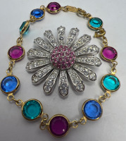 Swarovski Bracelet and Stunning Brooch signed