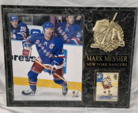 NEW YORK RANGERS MARK MESSIER Plaque with Card - 15 by 12"