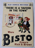 Bisto Gravy's Rich & Brown Enamel Sign . Measures 7"&times;10 1/4"